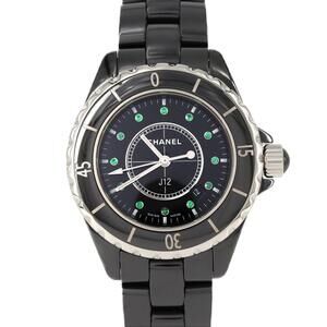 Chanel J12 33mm Ceramic 12P Emerald H2130 Quartz Watch
